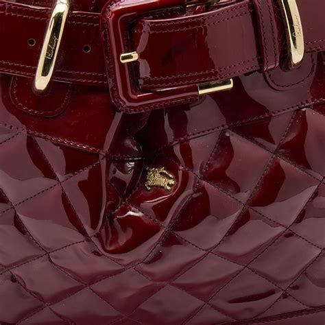 Burberry Prorsum Beaton Patent Leather Handle Bag 